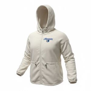 Women's Cream Zip-Up Hoodie